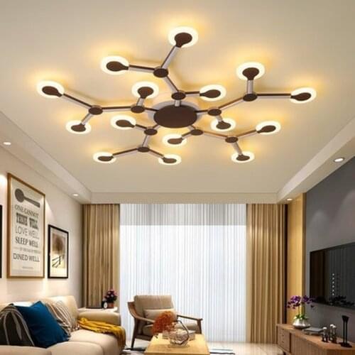 Personality creative modern LED chandelier Nordic living room bedroom study balcony home decoration chandelier lighting