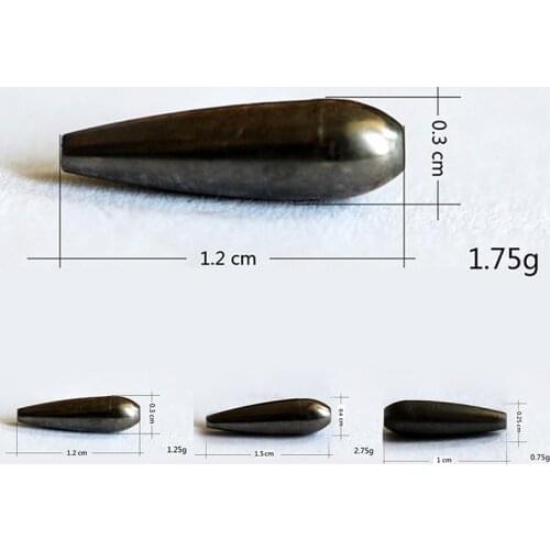 1PCS Tungsten Bullet Worm Weight Flipping Weight Fishing Sinker Lure Fishing Accessories