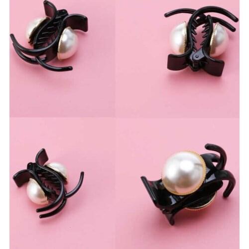 Woman Large Barrettes Claws Pins Clips Pearl Girls Accessories Hair Fashion
