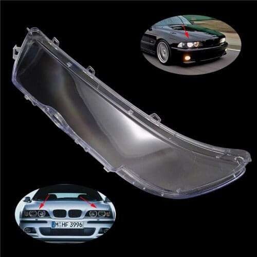 1pc/1 Pair Car Headlight Cover Shell for Bmw 5 Series E39 518 520 523 528 530 Auto Headlamp Light Glass Lens Cover Accessories