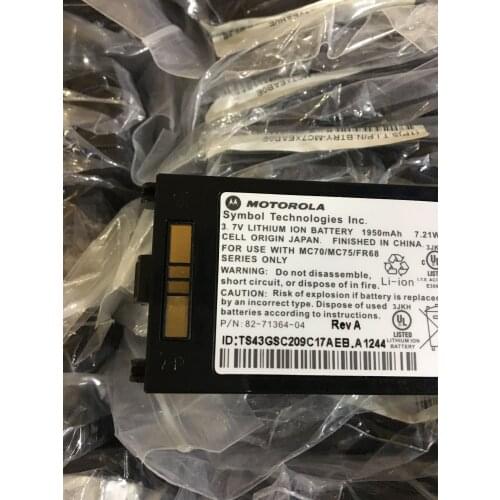 10pcs/Lot New Original for Motorola Symbol MC70 MC7090 MC75 MC75A MC75A6 MC75A0 MC7596 Battery 1950mAh 82-71364-04
