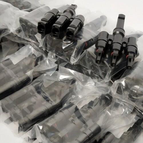 100 Pairs x 3T Branch Connector male and female, Solar Panel parallel Connector used for Solar Cable 2.5mm2 4mm2 6mm2
