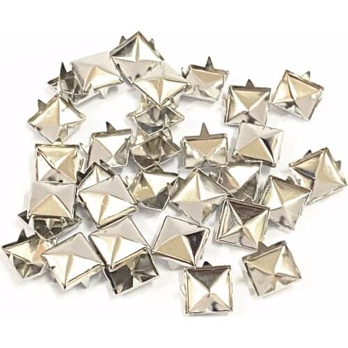 100 pieces of 6-12mm 4-claw rivet square pyramid / metal nail tapered rivet clothes / Shoes / bags / Leather nails on punk DIY