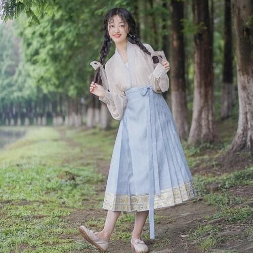 2021 chinese national costume graceful folk dance outfits vintage fairy improved hanfu clothes ming dynasty fairy daily hanfu