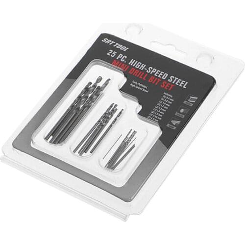 25 Pieces/Set HSS High Speed Steel Mini Micro Manual Hand Twist Drill Bits Set 0.5MM-3MM for DIY Craft Carving