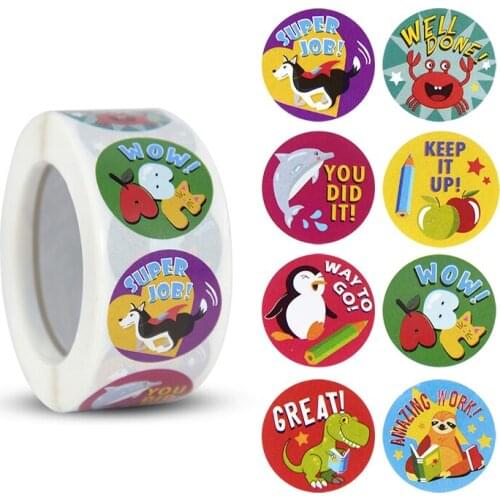 500pcs Zoo Animals Cartoon Stickers Dinasour Cat Kids Toys Teacher Reward Sticker Gift Sealing Label Scrapbooking Gift Stickers