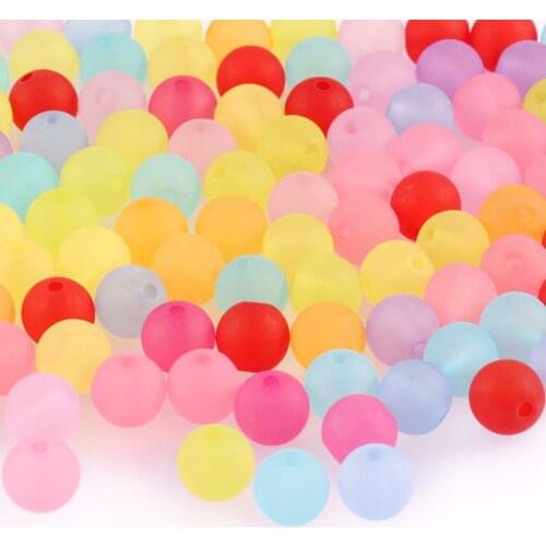 6 8 10 mm Mixed Color Acrylic Beads Spacer Round Bead For Jewelry Making Handmade diy Bracelet Necklace Accessories Wholesale