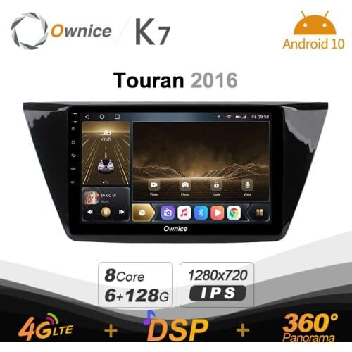 K7 Ownice 6G+128G Android 10.0 Car Radio For Volkswagen VW Touran 2016 Multimedia DVD 4G LTE GPS Navi 360 BT 5.0 Carplay