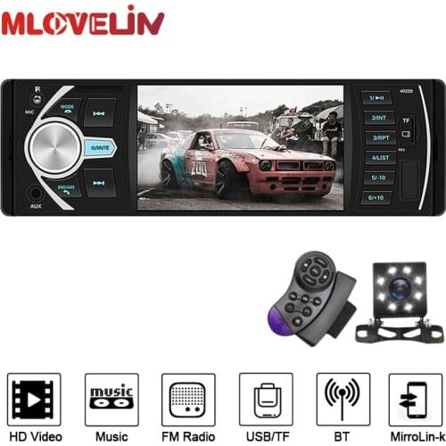 MLOVELIN 4.1''Car Radio 1 Din BT Autoradio RDS USB AUX MP5 Video Player MP3 Auto Audio Stereo Rearview Camer