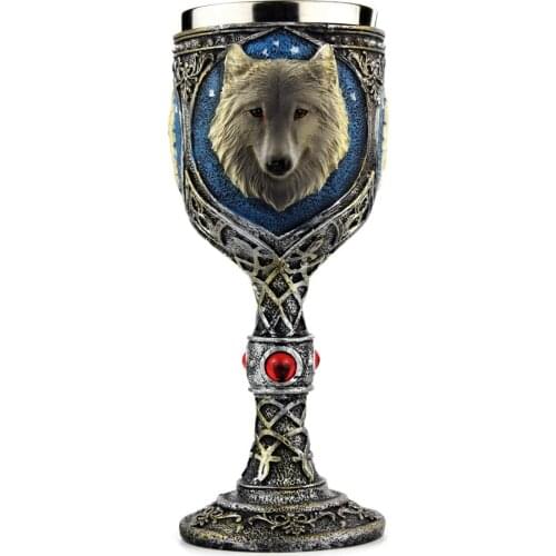 3D Skull Designed Stainless Steel Wine Goblet Coffee Mug Glass Drinkware Kitchen Bar Accessories