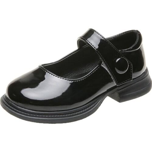 2021 Children Four Seasons Princess Shoes Girls Shoes Soft Sole Leather Shoes Fashion British Style Single Shoes School Flats