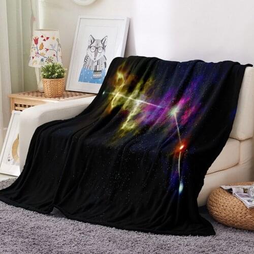 Baby Adult Soft Constellation Printed Flannel Blanket Comfortable Breathable Material Suitable for Sofa Bedroom Bed