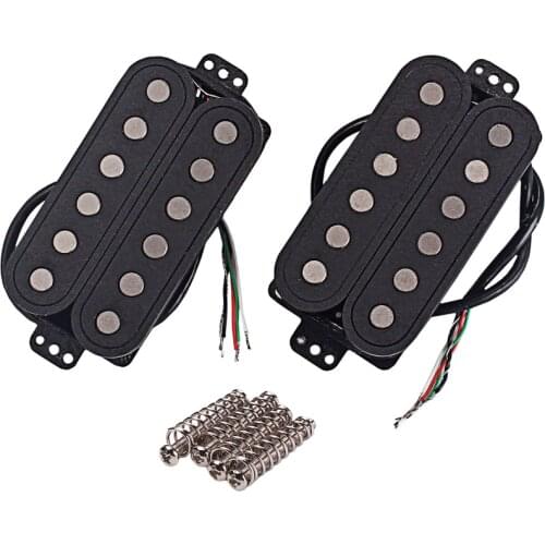 Humbucker Pickup Set fiber Alnico 5 Magnets Four Conductor Wired