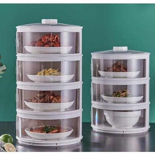 Insulation Cover Safe Heat Preservation Transparent Plastic Food Stackable Covers Fine Workmanship Leftovers Kitchen Accessories