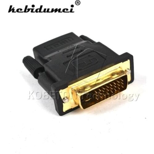 Kebidumei DVI 24+1 Male to HDMI-compatible Female Converter HDMI-compatible to DVI adapter for HDTV LCD Support 1080P Hot sale