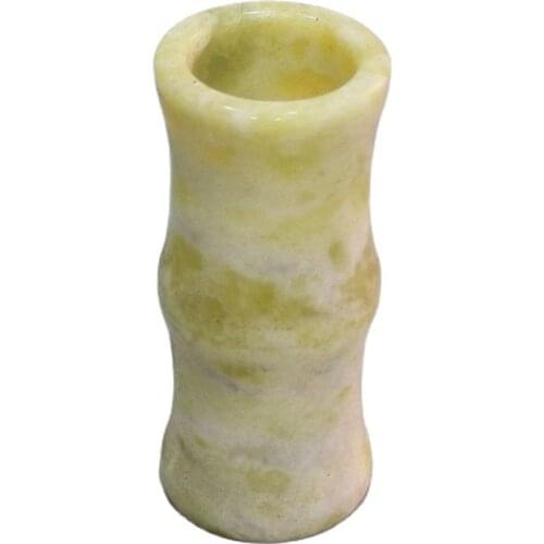 Chinese Hand Carving Natural Jade Ice-Seed Blue And White Jade Penholder