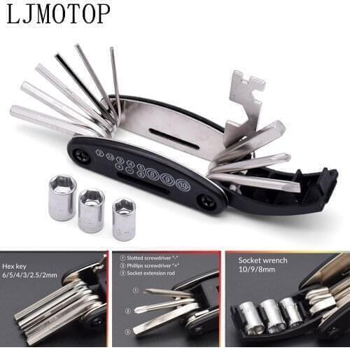 Hot MultiFunction Bike Motorcycle Mechanic Repair Tools Screwdriver Kits For Honda cb400 CB919 CB190R CB650R CB125R CB400SF