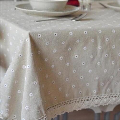 Lu Qoyska Linen Tablecloths On The Table