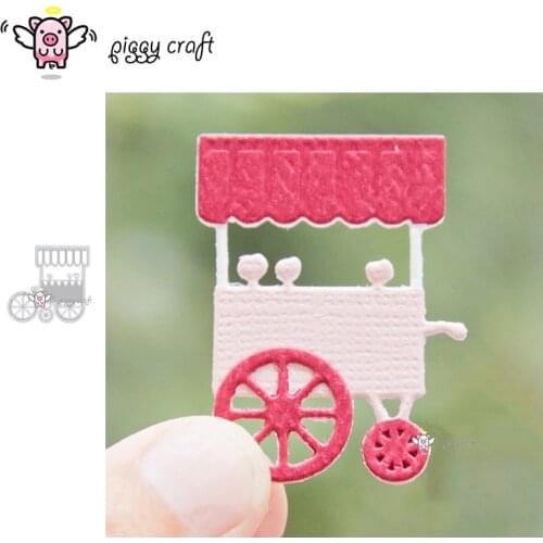Piggy Craft metal cutting dies cut die mold Ice cream cart decoration Scrapbook paper craft knife mould blade punch stencils die