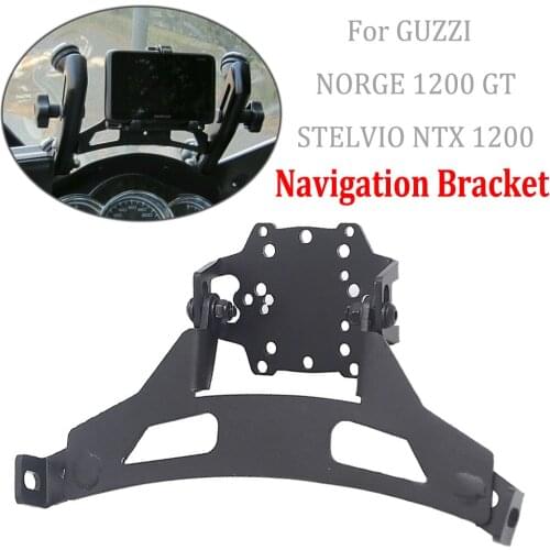 Motorcycle Windshield Stand Holder Phone Mobile Phone GPS Navigation Bracket For GUZZI NORGE 1200 GT 1200GT STELVIO NTX 1200