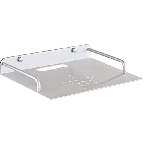 Wall Mounted Wireless Wifi Router Bracket Holder, Home TV Set Top Box Rack, Space Aluminum Wall Shelf Sundries Storage Rack