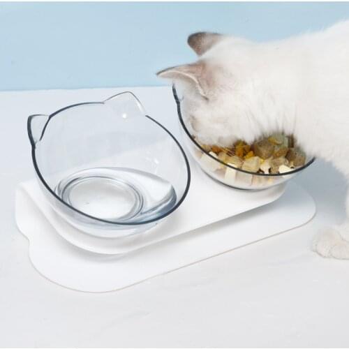 Non-slip Black Cat Bowl Dog Bowl with Stand Pet Food Water Storage Container Food Bowl Cat and Dog Drinking Bowl Pet Supplies