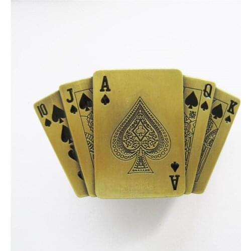 New Jeans Friend Original Royal Flush Spade Casino Lighter Vintage Belt Buckle also US Stock Gurtelschnalle Boucle de ceinture