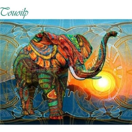 New Arrival Diamond Painting Elephant Full Square Drill Resin Cross Stitch Rhinestone Diamant Decoration Home