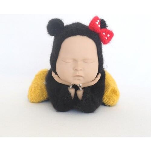 Newborn Footed Romper Long sleeved Footed Onesie Newborn photo prop Knit newborn moahir outfit