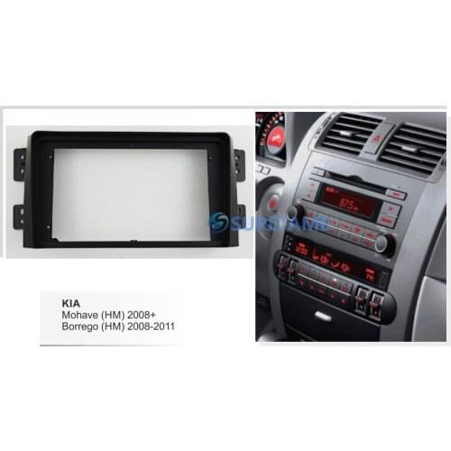 9 inch Car Fascia Radio Panel for KIA Mohave (HM) 2008+, Borrego (HM) 2008-2011 Dash Kit Install Facia Bezel Console Plate Trim