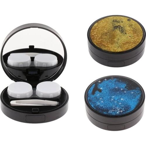 Portable Contact Lens Box Travel Soaking Storage Case Tweezers Holder Set Cute Contact Lens Case Contact Lens Organizer