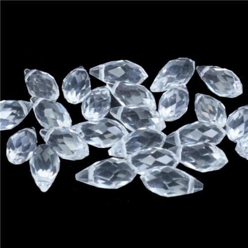 5*7mm/6*12mm Clear Color Faceted Teardrop Beads Crystal Beads Waterdrop Beads Loose Spacer Bead for DIY Jewelry Making