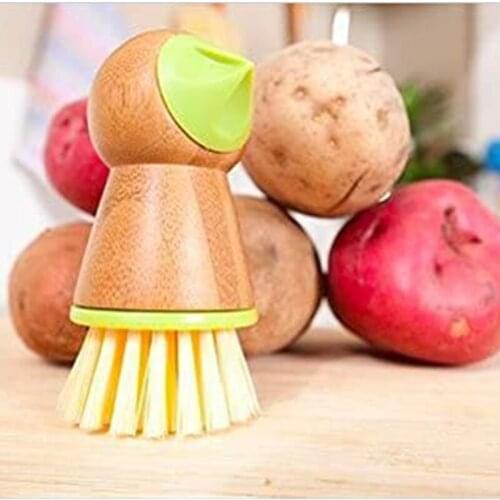 Kitchen Fruit and Vegetable Accessories Ring Fruit and Vegetable 2 in 1 Mushroom Potato Peanut Cleaning Brush Kitchen Gadgets