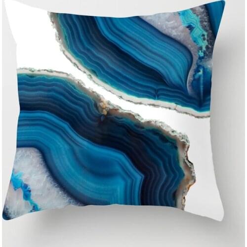 Ins Blue Pillowcase Abstract pattern Printed Cushion Decorative Pillow Cushions Home Decor Sofa car Throw Pillows