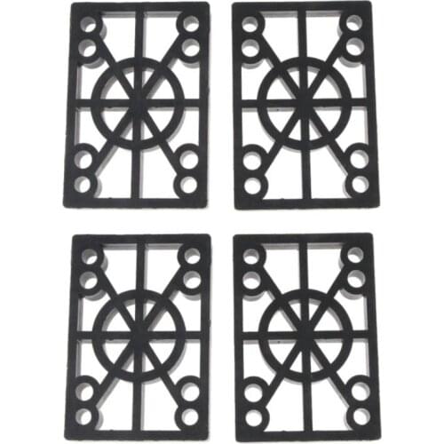 Top!-4 Pcs Skateboard Riser Pads Longboard Rise Pads,Skateboard Shock Pads,Soft Longboard Shockpads,12mm,Black