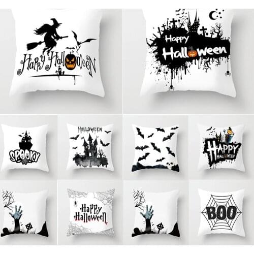 Halloween Decoration For Home Cartoon Pumpkin Bat Ghost Witch Pillowcase Horror Party Hallowe Decor Supplies Haloween Ornament