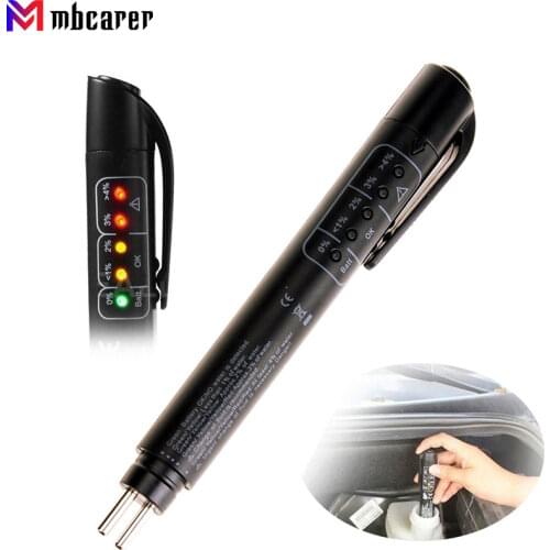 Universal Car Brake Fluid Tester Moisture LED Water Compact Tool Test Indicator Pen Car Brake Liquid Digital Tester 1PCS