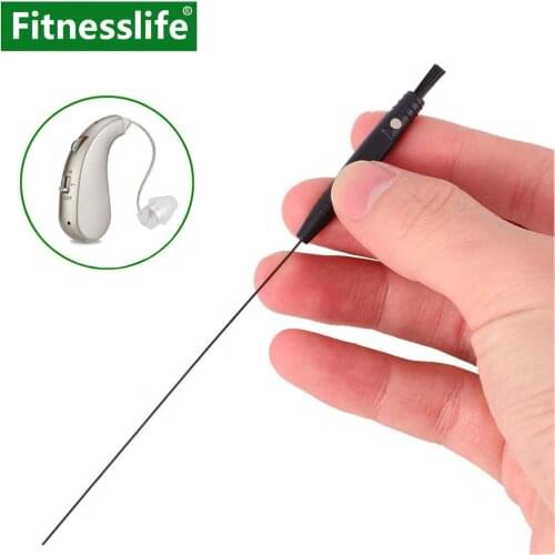 Hearing Aid Cleaner Brush Cleaning Tools Kit Sound Amplifier Accessories Magnetic Extra Long Vent for Earmold Daily Maintenance