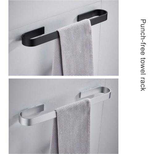 Towel 304 Stainless Steel Rail Rack Towel Holder Bathroom Towels Rack Hanger Wall Hanging Towel Bar Storage Shelf