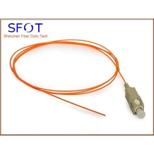 Fiber Optical Pigtail SC/UPC, Mutil-mode Simplex MM 50/125 0.9mm, PVC cable 1.5Meter, 50pcs/lot