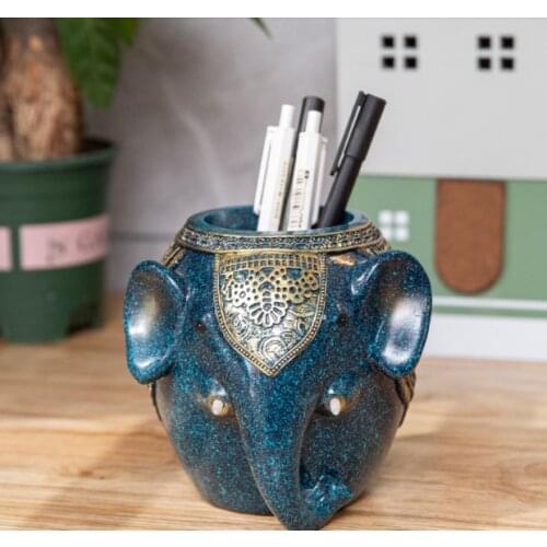 High Quality Resin Pen Container, Elephant Pen Holder, Birthday Gift, Desk Accessories