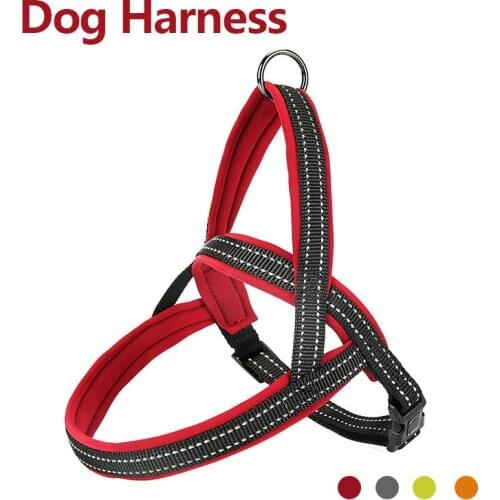 High-quality Big Dogs Harness Explosion Proof Can Be Pulled Short Adjustable Dog Hanresses Vest Golden Retriever Pets Supplies
