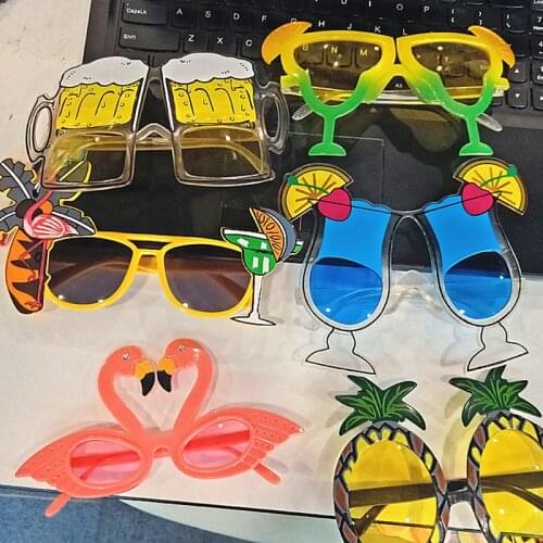 1pc Hawaii Tropical Party Sunglasses Flamingo Party Decor Pineapple Sun Glasses Hawaiian Luau Pool Bride to be Party Supplies