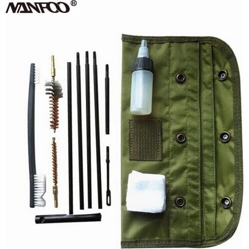 10pcs/set Hunting Accessories Gun Cleaning Set Brush Military Pistol Cleaner Set Rifle Cleaning Kit Brush Cleaner Steel/Nylon