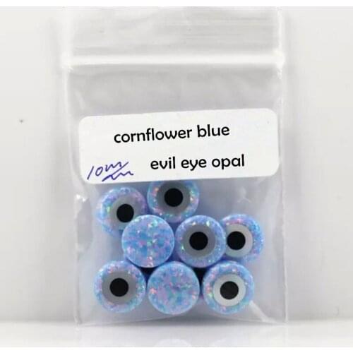 10pcs/lot 10mm Synthetic blue Evil Eye Opal Stone Round cabochon fire opal beads for DIY Jewelry