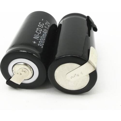 ZONE ONE Black SC 1.2V 3000mah Rechargeable Battery With Tab Apply To LED Sound Electric Tools