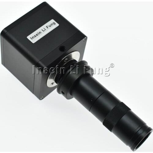 1080P 2K 60fps WDR Electronic Industry Video HD Microscope HDMI Camera+8X-600X Adjustable Magnification Zoom C-mount Lens