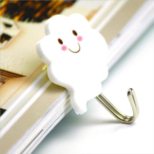 3Pcs Wall Hanging Door Hooks Bathroom Clouds Hanger Self-adhesive Hooks Stick Clothes Towel Holder Racks Kitchen Accessories