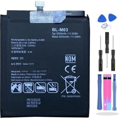 3000mAh 3.85V Battery for LG BL-M03 for LG K22 K200HM phone BATTERY