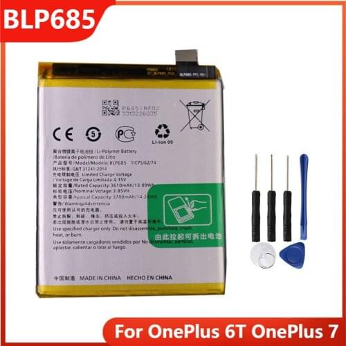 Original Phone Battery BLP685 For OnePlus 6T OnePlus 7 One Plus 6T One Plus 7 Replacement Rechargable Batteries 3300mAh